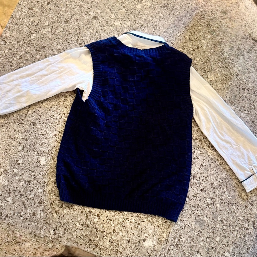 NWT Emile et Rose Baby Boy 2-Piece Sweater Vest and Matching Top- Size 23M 👶✨ - Picture 5 of 16